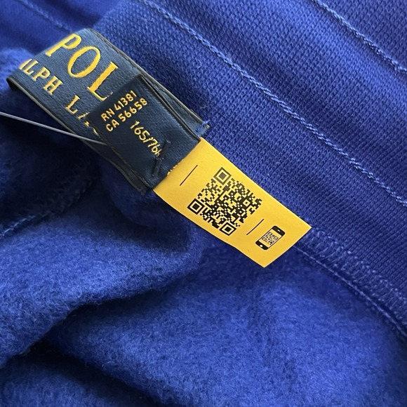 POLO RALPH LAUREN Men's‎ Extra Small Royal Blue Graphic Logo Fleece Jogger Pants - Picture 10 of 15